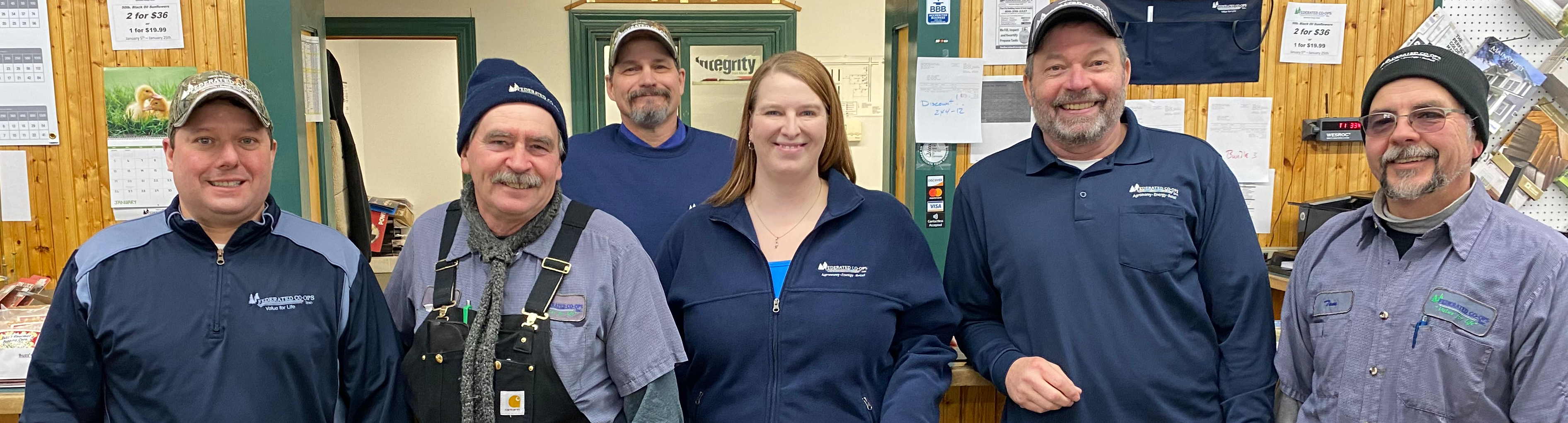 Building Center Team (L to R Mike, George, Chris, Ellen, Mike and Tom)