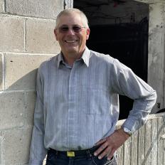 Craig Gustafson by his Osceola barn