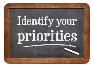 identify your priorities sign